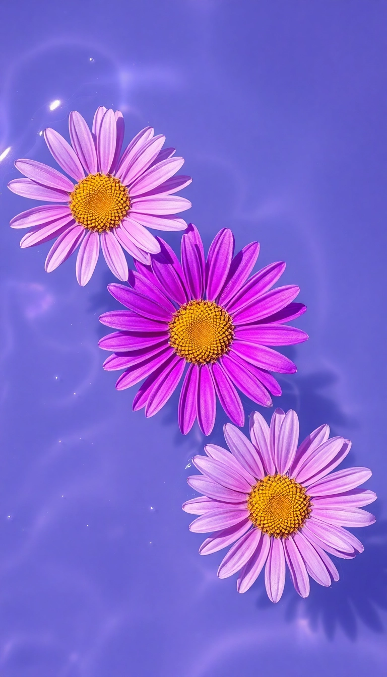 purple daisy flowers